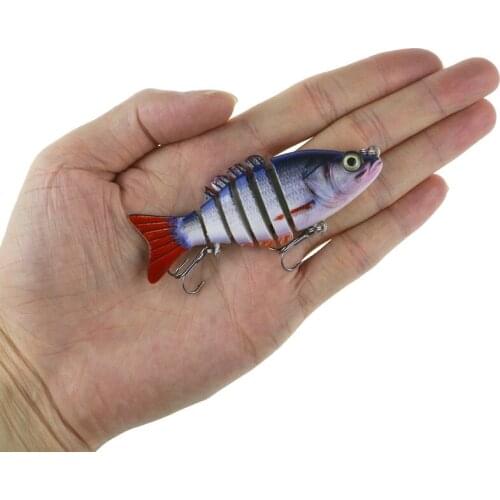 6 Segments Lifelike Fishing Lure 8.5cm 11g Swimbait Wobblers Minnow Hard Bait Fish Hook Perch Pike Fishing Lure