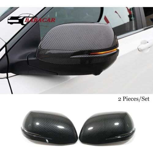 For Honda Vezel 2014 2015 2016 2017 2018 2019 Accessories ABS Carbon fiber Car Side Door Rear View Mirror Cover Trim Styling