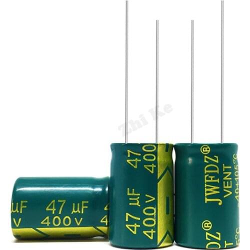 5PCS 400V47UF 16*20mm 47UF 400V 16*20 Aluminum electrolytic capacitor