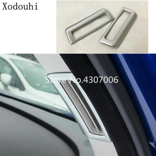 Car Garnish Detector ABS Matte Trim Front Air Condition Outlet Vent Moulding For Jaguar F-PACE F Pace 2016 2017 2018 2019 2020