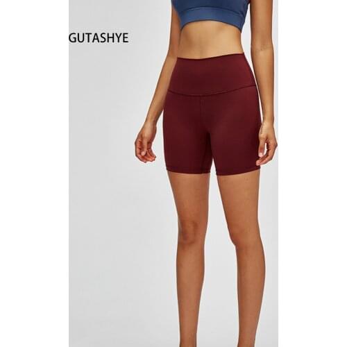 GUTASHYE Seamless Womens Shorts Yoga Fitness High Waist Workout Shorts Sport Gym Leggings Slim Tummy Control Athletic Shorts