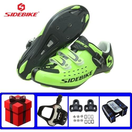 SIDEBIKE Professional Cycling Shoes Road Zapatillas Ciclismo Bicicleta Triatlon Bicycle Riding Sneakers Self-locking Breathable