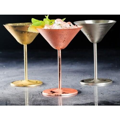 Stainless Steel Cocktail Cup Creative metal red wine cup Goblet champagne Barware Kitchen Tools Party Supplies wedding drinkware
