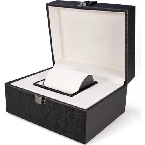Black PU Leather Watch Storage Box Case Luxury Mechanical Watch Packing Gift Box Jewelry Womens Case Holder W025