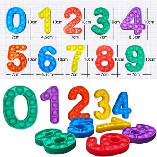 Number Shaped Decompressing Toy Set montessori Digital Kit 0-9 Numbers Educational Toys Parent-child Interactive Sensory Toy