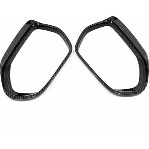 For Toyota Camry 2018 2019 2020 Carbon Fiber Car Rear Rearview Glass Mirror Rain Eyebrow Shield Sun Visor Shade ABS Chrome Part