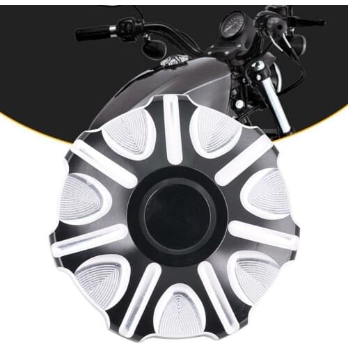 50% Dropshipping MP12-001-0156 Motorcycle Black White Flower Gas Tank Cap1 Fuel Oil Tank Cover Screw Clockwise Thread for XL1200