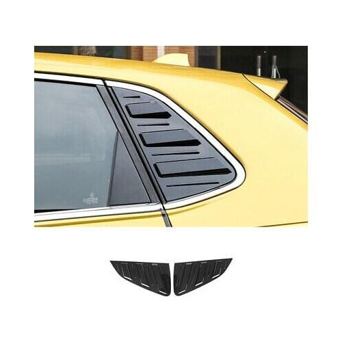 Glossy Black Rear Window Shutter Cover 2pcs for Volkswagen VW Polo MK6 2019-2020