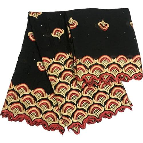 Embroidery Cotton Dry Lace High Quality Swiss Voile Lace Fabric African Sewing Materials Tissus Wedding Dentelle 5+2 yards/lot