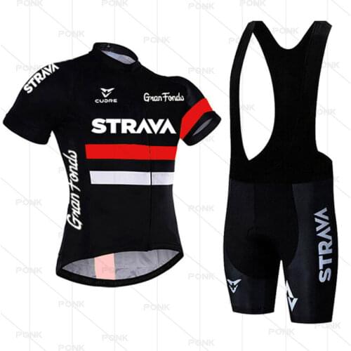 Summer New Cycling Jersey Suit Bicycle STRAVA Bike Short Sleeve Sportswear Wear Cycling Clothing Maillot Cycling Jersey Set