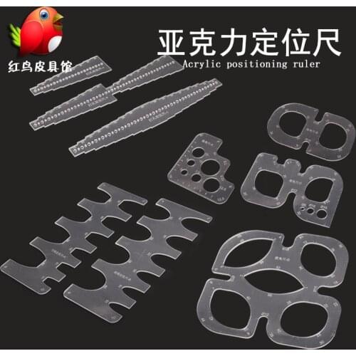 Positioning Ruler Manual DIY Leather Tool Acrylic Mold Belt Sword Tail Square Tail Rounded Foot Belt