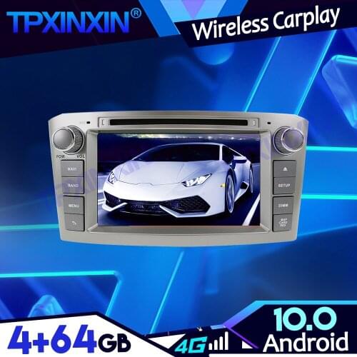 For Toyota Avensis 2002-2008 Android 10.0 4+64G PX6 IPS Carplay DSP Tape Recoder Multimedia Player Head Unit Navi GPS Auto Radio