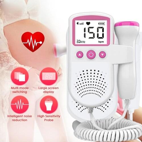Fetal heart rate monitor fetal heart rate monitor pregnant woman and baby monitor Fetal Doppler Home portable baby heartbeat