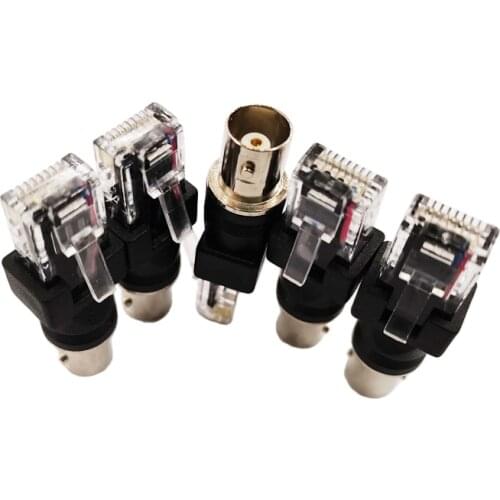 NCHTEK BNC Female to RJ45 Male Coaxial Coax Barrel Coupler Adapter/Free Shipping/5PCS