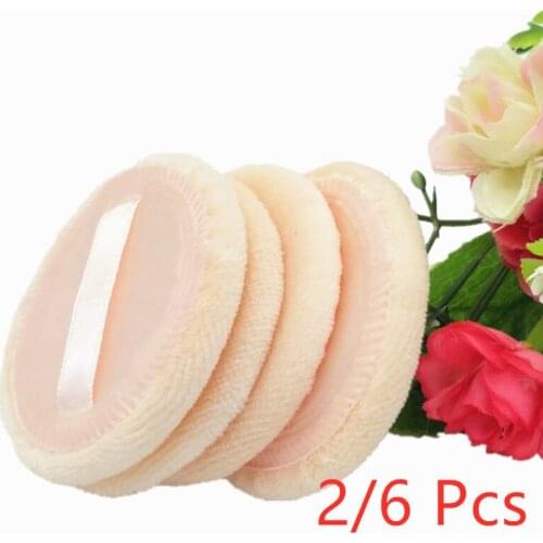 New Arrivals 2/6Pcs Women Beauty Facial Face Body Powder Puff Cosmetic Beauty Makeup Foundation Soft Sponge Girl Lady Gift