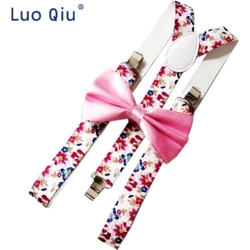 New Arrival Men Suspenders With BowTie 2.5 Width 3 Clips Suspender Brace Adjustable Elastic Y Back Women Pants Braces