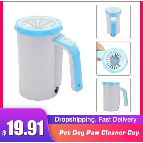 Outdoor Portable Pet Dog Paw cleaner Cup Soft Foot Washer Clean Dog Paws One Click Manual Quick Feet Wash Cleaner Dropshipping