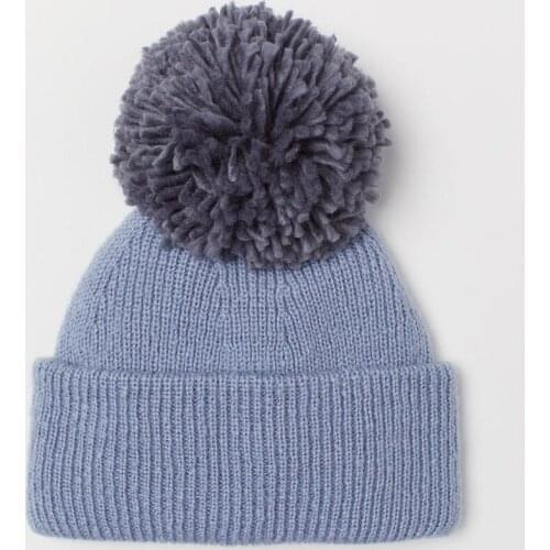 Hat Boy Girl Winter Knit Pompom Warm Beanie Autumn Outdoor Skiing Accessory For Toddlers Kids