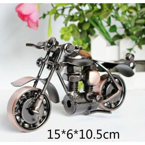 Office study decorated Iron Craft Decorations Handmade Metal Iron Art Motorcycle Racing Model Crafts Gift Multiple Options