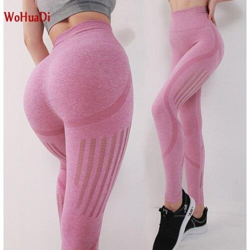 WOHUADI Fitness Yoga Nine Pants/Trousers Seamless Fitness Workout Leggings Women High Waist Sport Gym High quality nylon S/M/L
