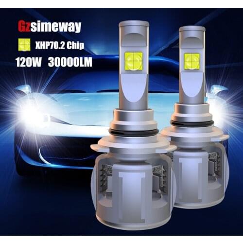 2PCS D1S H7 LED Bulbs H4 H11 9005 HB3 D4S Car Headlight 30000LM XHP70 Chip D2S D2H 9012 HIR2 9006 HB4 H8 LED Headlamp Fog Lights