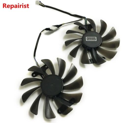 2pcs/set ELSA GTX 1070 1080 GPU Video Cards cooler VGA Fan For GeForce GTX1070 GTX-1080 8GB GLADIAC Graphics Card Cooling