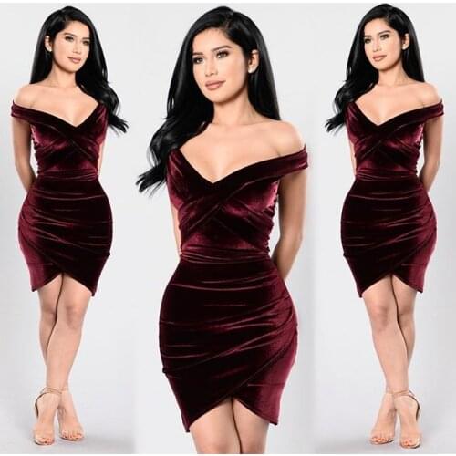 AHVIT Elegant Slash Neck Skinny Fashion Women Dress Sleeveless Sexy Party Dress YDN2019