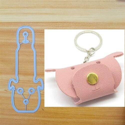 Pig Keychain ear package Metal Cut Dies Stencils for Scrapbooking Stamp/photo album Decorative Embossing DIY Paper Cards