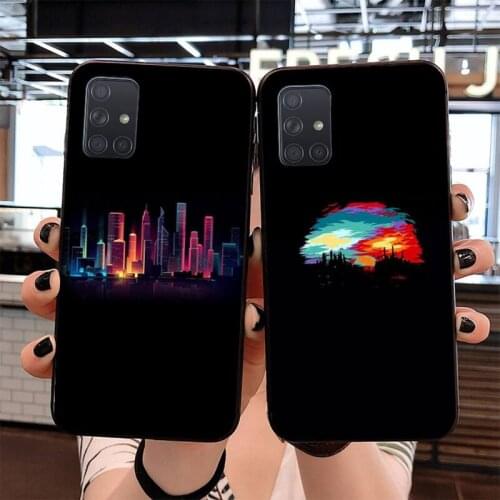 Starry sky black painted Phone Case Cover for Samsung S20 plus Ultra S6 S7 edge S8 S9 plus S10 5G lite 2020