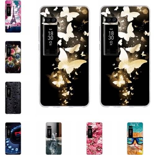 Painted TPU Cover Case For Meizu Pro 7 Soft Silicone Cover For Meizu Pro7 Back Phone Cases For Meizu pro 7 Printing Shells Bags