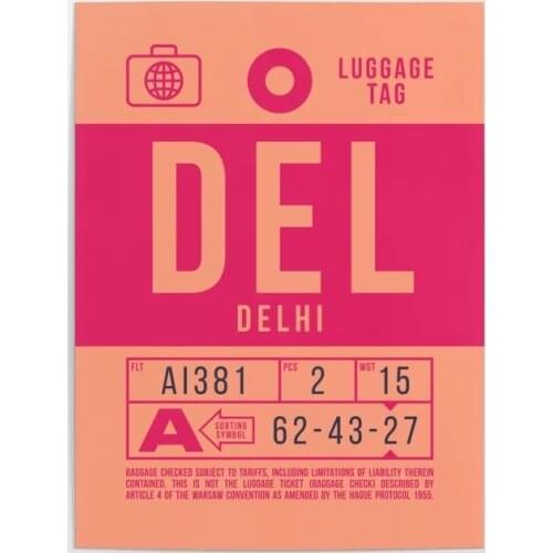 Home Decoration India Wall Artwork Prints Pictures Modular Retro Luggage Tag Poster Painting Cuadros On Canvas For Living Room