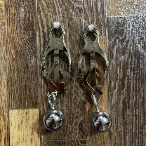 Exotic Accessories BDSM Fetish Labia Clips Nipple Clamps Weights Balls Shaking Milk Stimulate Sex Toys Women Couple Body Jewelry