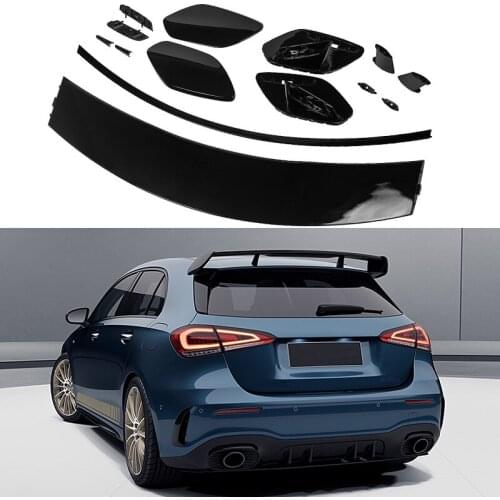 Glossy Black Rear Trunk Roof Spoiler Tail Wing For Mercedes Benz W177 A160 A180 A200 A250 A35 A45 AMG Hatchback 2019 2020 2021