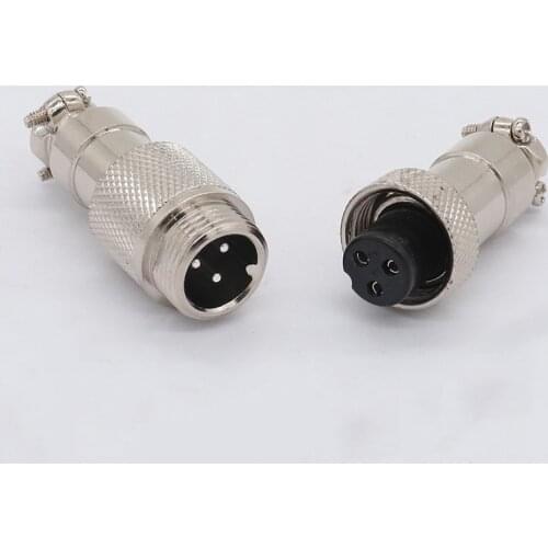 M12 Male Plug Female Socekt Aviation Connector Feeble Current 5A 125V Power Connectors 2 3 4 5 6 7 Pin Audio LED Solder Terminal