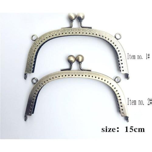 15cm Purse Frame Clutch ,bronze finish ,2 Items supply