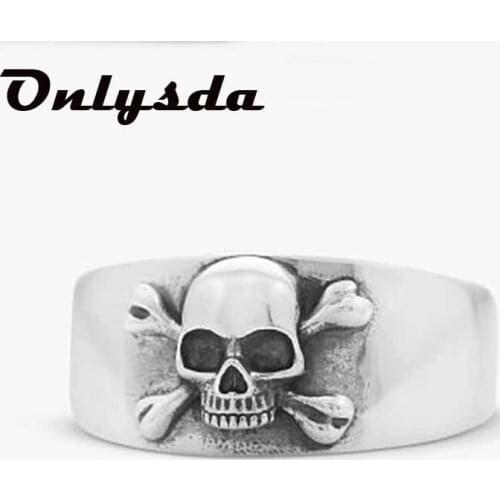 Wholesale Punk Rock Stainless Steel Gothic Skull Ring Trend Hiphop Rock Roll Gothic Jewelry Unique Gift Anillos Para Hombre
