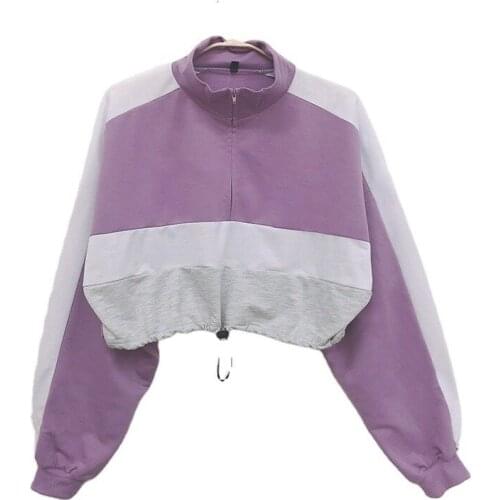 Streetwear Woman Crop Top Long Sleeve Hoodies Female Spring Summer Sweatshirt Jumper Woman Hoodies