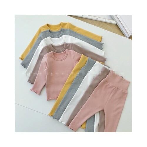 Hot Baby Autumn Warm Pajamas Sets Winter Kids Boys Thicken Cotton Pajamas 2 PCS Sets for Girls 1-6 Y High Waist Belly Protecting