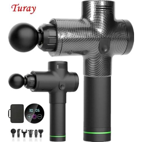 Massage Gun Deep Tissue Percussion Muscle Massager For Pain Relief 30 Speeds LCD Touch Display Fascia Gun Electric Body Massager
