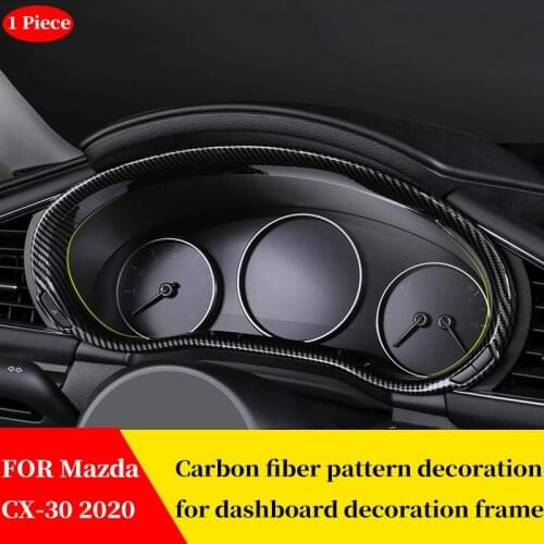 FOR Mazda CX-30 CX30 2020 steering wheel Dashboard Trim Ring Decoration With Stickers Cover frame Auto Accessories