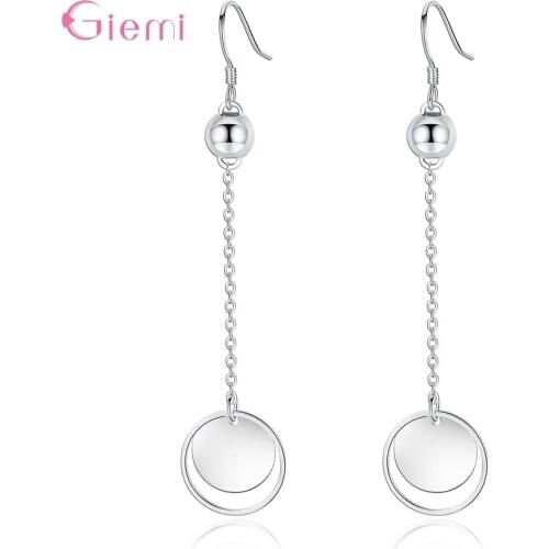Original 925 Sterl Silver New Fashion Charms Retro Tassel Silver/Golden Color Tassel Long Drop Earrings For Women Party Jewelry