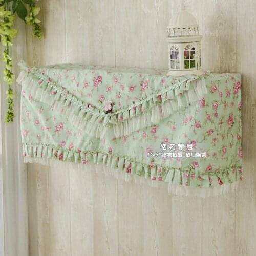 All-inclusive Hanging Air Conditioning Cover Cloth Rustic Rose Fabric Air Conditioner Dust Cover Florid On-hook Air Cover