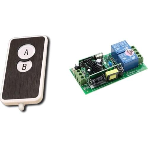Latest 2CH AC 85V 110V 120 220V 250V RF Wireless Remote Control Switch Transmitter and Receiver Learning Code with Plastic Cover