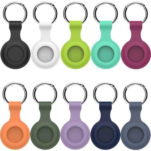 Silicone case For Apple Airtags Liquid Protective Sleeve Apple Locator Tracker Anti-lost Device Keychain Protective cover