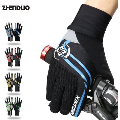 Outdoor Sports Cycling Full-finger Touch-screen Gloves Thickened Wear Resistant Breathable Comfortable Pads High-grade Gloves