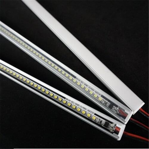 5pcs/lot 220Vac LED bar light ,72LED/50CM 6W flat driver free rigid strip cabinet kitchen under cupboard to replace T5 tube