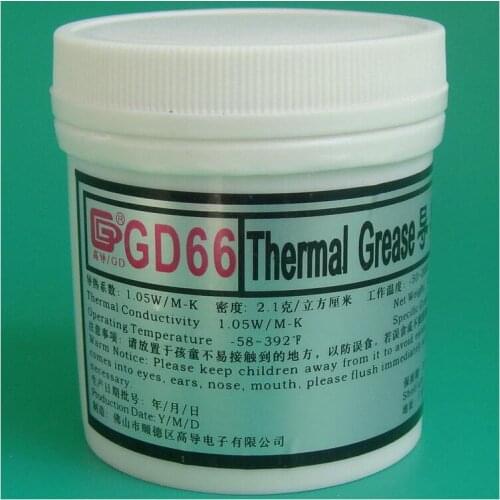High-conductivity GD66 thermal grease silicone paste gray net weight 150 g canned