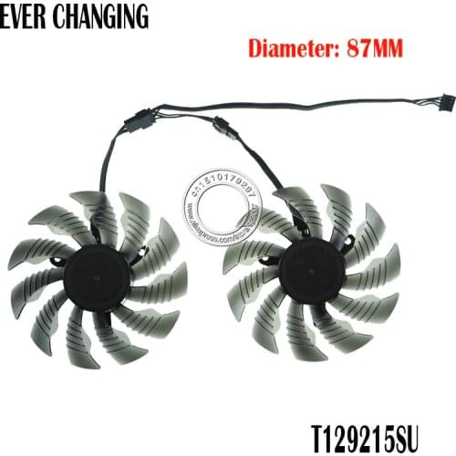 87mm T129215SU PLA09215S12H 4Pin 42mm Cooler Fan For Gigabyte GeForce GTX 960 GTX 950 R9 390 380 Graphics Video Card Cooling Fan
