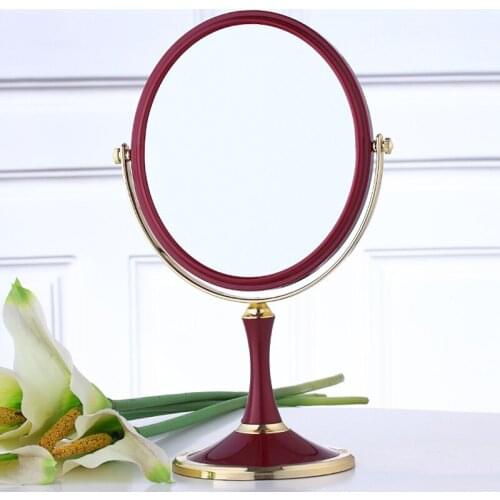 European Style Makeup Mirror Rotating Double-Sided 6-Inch Makeup Mirror Fashion Desktop Princess Dressing Mirrors