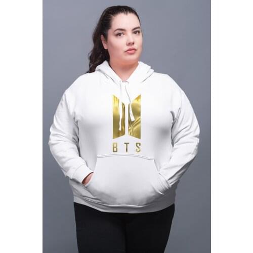 Angemiel Wear BTS Korean White Women 'S Hooded Sweatshirt